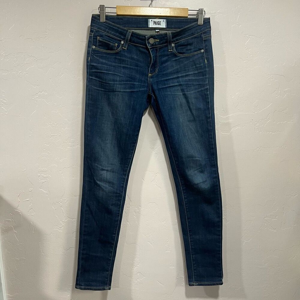 PAIGE Skyline Ankle Peg Skinny Blue Jeans Alanis Women's 26